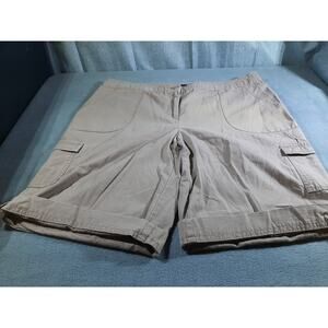 Izod Cargo Shorts Womens 14 Beige Ripstop Gorpcore Trail Outdoors Beach